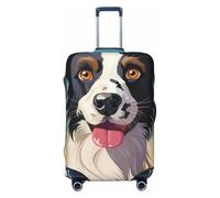 DWVTFSM Travel Luggage Cover Elastic Anti-Scratch Suitcase Protector Washable Travel Suitcase Cover The Dog Breed Luggage Protector Fits 18-32 Inch Suitcase, Black, L