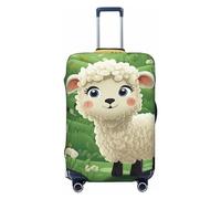 DWVTFSM Travel Luggage Cover Elastic Anti-Scratch Suitcase Protector Washable Travel Suitcase Cover Cute Cartoon Sheep Luggage Protector Fits 18-32 Inch Suitcase, Black, XL