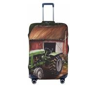 DWVTFSM Travel Luggage Cover Elastic Anti-Scratch Suitcase Protector Washable Travel Suitcase Cover Tractor On The Farm Luggage Protector Fits 18-32 Inch Suitcase, Black, S