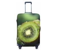 DWVTFSM Travel Luggage Cover Elastic Anti-Scratch Suitcase Protector Washable Travel Suitcase Cover Green Kiwi Luggage Protector Fits 18-32 Inch Suitcase, Black, M