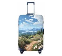 DWVTFSM Travel Luggage Cover Elastic Anti-Scratch Suitcase Protector Washable Travel Suitcase Cover Sunny Spring Day Luggage Protector Fits 18-32 Inch Suitcase, Black, S