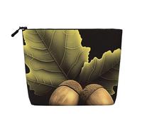 Dwvtfsm Two Acorns Makeup Bag For Women, Waterproof Linen Travel Cosmetic Organizer Lightweight Zipper Travel Toiletry Bag Organizer Makeup Brushes Storage Bag