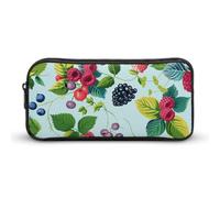 DWVTFSM Various Berry Paintings Pencil Case Pen Bag Large Capacity Cute Pencil Pouch Makeup Cosmetic Bag for Women Men