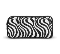 DWVTFSM Wavy Line Pattern Pencil Case Pen Bag Large Capacity Cute Pencil Pouch Makeup Cosmetic Bag for Women Men