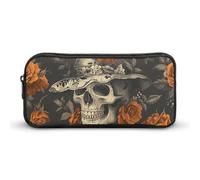 DWVTFSM Wearing A Hat Pencil Case Pen Bag Large Capacity Cute Pencil Pouch Makeup Cosmetic Bag for Women Men