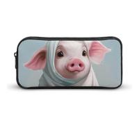 DWVTFSM Wearing White Headscarf Pencil Case Pen Bag Large Capacity Cute Pencil Pouch Makeup Cosmetic Bag for Women Men