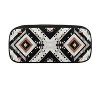 DWVTFSM With Brown And Orange Large Pencil Bag Waterproof Cute Pen Case Travel Cosmetic Leather Makeup Bag Organizer Pen Holder for Men Women