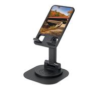 DWVTSLH Albany Covered Bridge Cell Phone Stand for Desk - 360° Rotation Angle Height Adjustable Desktop Phone Holder Cellphone Cradle, Fully Foldable Mobile Phone Holder for All Smartphones