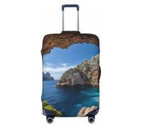 DWVTSLH Arch in Mallorca Spain Luggage Covers for Suitcase Tsa Approved, Spandex Elastic Suitcase Cover Protector Washable Anti-Scratch Travel Baggage Cover Fit 18-32 Inch Luggage, Black, L