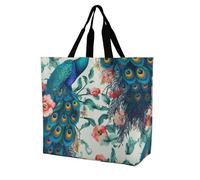 DWVTSLH Beautiful Peacock Flowers Crossbody Bag Women's Fashion Tote Bag Shoulder Tote Bag Versatile Travel Shoulder Bag Fitness Tote Bag for Fitness Trips Out