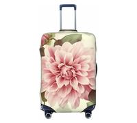 DWVTSLH Beautiful vintage pink flower Luggage Covers for Suitcase Tsa Approved, Spandex Elastic Suitcase Cover Protector Washable Anti-Scratch Travel Baggage Cover Fit 18-32 Inch Luggage, Black, XL