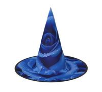 DWVTSLH blue Rose Halloween Witch Hat 1 PCS Witch Costume Accessories Wizard Hats for Halloween Party Supplies