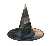 DWVTSLH canoe by the water Halloween Witch Hat 2 PCS Witch Costume Accessories Wizard Hats for Halloween Party Supplies