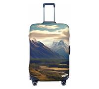 DWVTSLH Cook National Park Mountain Landscape Luggage Covers for Suitcase Tsa Approved, Spandex Elastic Suitcase Cover Protector Washable Anti-Scratch Travel Baggage Cover Fit 18-32 Inch Luggage