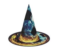 DWVTSLH Cool soccer ball Halloween Witch Hat 1 PCS Witch Costume Accessories Wizard Hats for Halloween Party Supplies