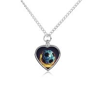 DWVTSLH Cool Soccer Ball Pet Cremation Jewelry for Ashes for Dog/Cat Stainless Steel Memorial Urn Necklace for Women Men Animal Lover Keepsake Pendant Custom Heart Pet Ashes Necklace
