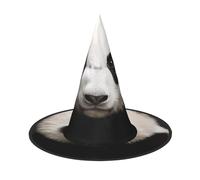 DWVTSLH Cute Black and White Panda Halloween Witch Hat 1 PCS Witch Costume Accessories Wizard Hats for Halloween Party Supplies