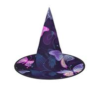 DWVTSLH Cute Butterfly Halloween Witch Hat 1 PC Witch Costume Accessories Wizard Hats for Halloween Party Supplies