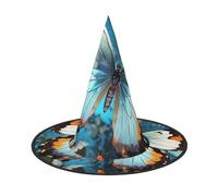 DWVTSLH Cute Butterfly Halloween Witch Hat 2 PCS Witch Costume Accessories Wizard Hats for Halloween Party Supplies