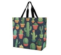 DWVTSLH Cute Cactus Seamless Illustration Crossbody Bag Women's Fashion Tote Bag Shoulder Tote Bag Versatile Travel Shoulder Bag Fitness Tote Bag for Fitness Trips Out