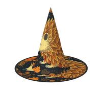 DWVTSLH Cute Hedgehog Halloween Witch Hat 2 PCS Witch Costume Accessories Wizard Hats for Halloween Party Supplies