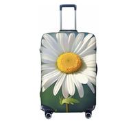 DWVTSLH Daisy flower Luggage Covers for Suitcase Tsa Approved, Spandex Elastic Suitcase Cover Protector Washable Anti-Scratch Travel Baggage Cover Fit 18-32 Inch Luggage, Black, X-Large