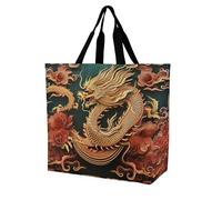 DWVTSLH Dragon Chinese Background Crossbody Bag Women's Fashion Tote Bag Shoulder Tote Bag Versatile Travel Shoulder Bag Fitness Tote Bag for Fitness Trips Out