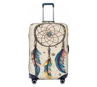 DWVTSLH dream catcher and moon Luggage Covers for Suitcase Tsa Approved, Spandex Elastic Suitcase Cover Protector Washable Anti-Scratch Travel Baggage Cover Fit 18-32 Inch Luggage, Black, L