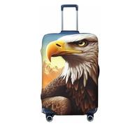 DWVTSLH eagle Luggage Covers for Suitcase Tsa Approved, Spandex Elastic Suitcase Cover Protector Washable Anti-Scratch Travel Baggage Cover Fit 18-32 Inch Luggage, Black, M