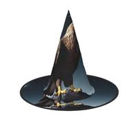 DWVTSLH Eagle under the stars Halloween Witch Hat 2 PCS Witch Costume Accessories Wizard Hats for Halloween Party Supplies