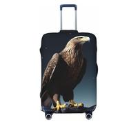 DWVTSLH Eagle under the stars Luggage Covers for Suitcase Tsa Approved, Spandex Elastic Suitcase Cover Protector Washable Anti-Scratch Travel Baggage Cover Fit 18-32 Inch Luggage, Black, XL