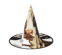 DWVTSLH Farm Animal Cow Halloween Witch Hat 3 PCS Witch Costume Accessories Wizard Hats for Halloween Party Supplies