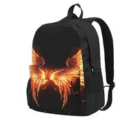 DWVTSLH Fire Angle Wings Backpack for Men Women Gift Casual Daypack Lightweight Work Bag College Laptop Bag