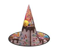 DWVTSLH Happy Birthday Beautiful Halloween Witch Hat 2 PCS Witch Costume Accessories Wizard Hats for Halloween Party Supplies