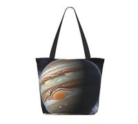 DWVTSLH Jupiter Landscape Tote Bag for Women Large Shoulder Bag with Zipper Travel Handbag with Pockets Reusable Shopping Bag Casual Aesthetic Beach Bags