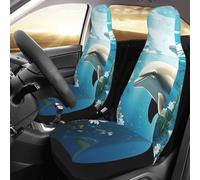 DWVTSLH Kiss Dolphin Tale Car Seat Covers 2 Pack Breathable Washable Front Car Seat Protector Non-Slip Car Seat Cushion Waterproof Automotive Seat Cover for Cars Trucks SUV Front Seat
