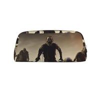 DWVTSLH Many Zombie Pencil Pouch Large Capacity Pencil Case Leather Cosmetic Bag Office Desk Organizer Coin Pouch Portable Zipper Toiletry Bag for Travel Outdoor, Gold, One size