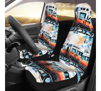 DWVTSLH Monorail Train Car Seat Covers 2 Pack Breathable Washable Front Car Seat Protector Non-Slip Car Seat Cushion Waterproof Automotive Seat Cover for Cars Trucks SUV Front Seat