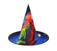 DWVTSLH Parrot Halloween Witch Hat 3 PCS Witch Costume Accessories Wizard Hats for Halloween Party Supplies