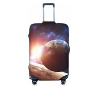 DWVTSLH Planets in space background Luggage Covers for Suitcase Tsa Approved, Spandex Elastic Suitcase Cover Protector Washable Anti-Scratch Travel Baggage Cover Fit 18-32 Inch Luggage, Black, M