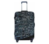DWVTSLH Programmer Programming Code Luggage Covers for Suitcase Tsa Approved, Spandex Elastic Suitcase Cover Protector Washable Anti-Scratch Travel Baggage Cover Fit 18-32 Inch Luggage, Black, XL