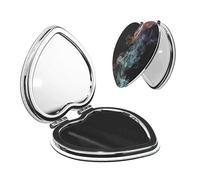 DWVTSLH Psychedelic Smoke Compact Mirror for Purse, Double-Sided 2X/1X Magnifying Mirror for Women Men, Travel Makeup Mirror for Handbag, Handheld Vanity Mirror for Gift