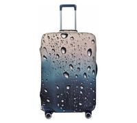 DWVTSLH Rain Drops on Glass Luggage Covers for Suitcase Tsa Approved, Spandex Elastic Suitcase Cover Protector Washable Anti-Scratch Travel Baggage Cover Fit 18-32 Inch Luggage, Black, M