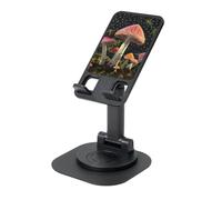 DWVTSLH Red Mushroom Cell Phone Stand for Desk - 360° Rotation Angle Height Adjustable Desktop Phone Holder Cellphone Cradle, Fully Foldable Mobile Phone Holder for All Smartphones