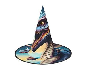 DWVTSLH Roaring Dragon Halloween Witch Hat 2 PCS Witch Costume Accessories Wizard Hats for Halloween Party Supplies