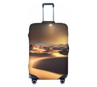 DWVTSLH Sahara Desert Luggage Covers for Suitcase Tsa Approved, Spandex Elastic Suitcase Cover Protector Washable Anti-Scratch Travel Baggage Cover Fit 18-32 Inch Luggage, Black, M