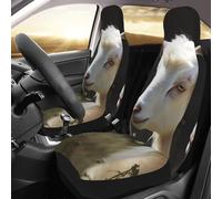 DWVTSLH Sheep Car Seat Covers 2 Pack Breathable Washable Front Car Seat Protector Non-Slip Car Seat Cushion Waterproof Automotive Seat Cover for Cars Trucks SUV Front Seat