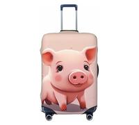 DWVTSLH Smiling Luggage Covers for Suitcase Tsa Approved, Spandex Elastic Suitcase Cover Protector Washable Anti-Scratch Travel Baggage Cover Fit 18-32 Inch Luggage, Black, Medium