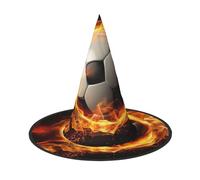 DWVTSLH Soccer flame Halloween Witch Hat 1 PC Witch Costume Accessories Wizard Hats for Halloween Party Supplies