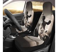 DWVTSLH South Africa Animal Car Seat Covers 2 Pack Breathable Washable Front Car Seat Protector Non-Slip Car Seat Cushion Waterproof Automotive Seat Cover for Cars Trucks SUV Front Seat